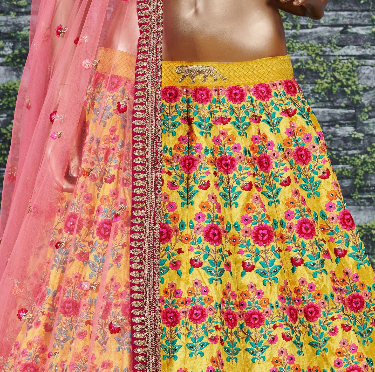 Golden Radiance Mulbury Silk Designer Lehenga Choli Set