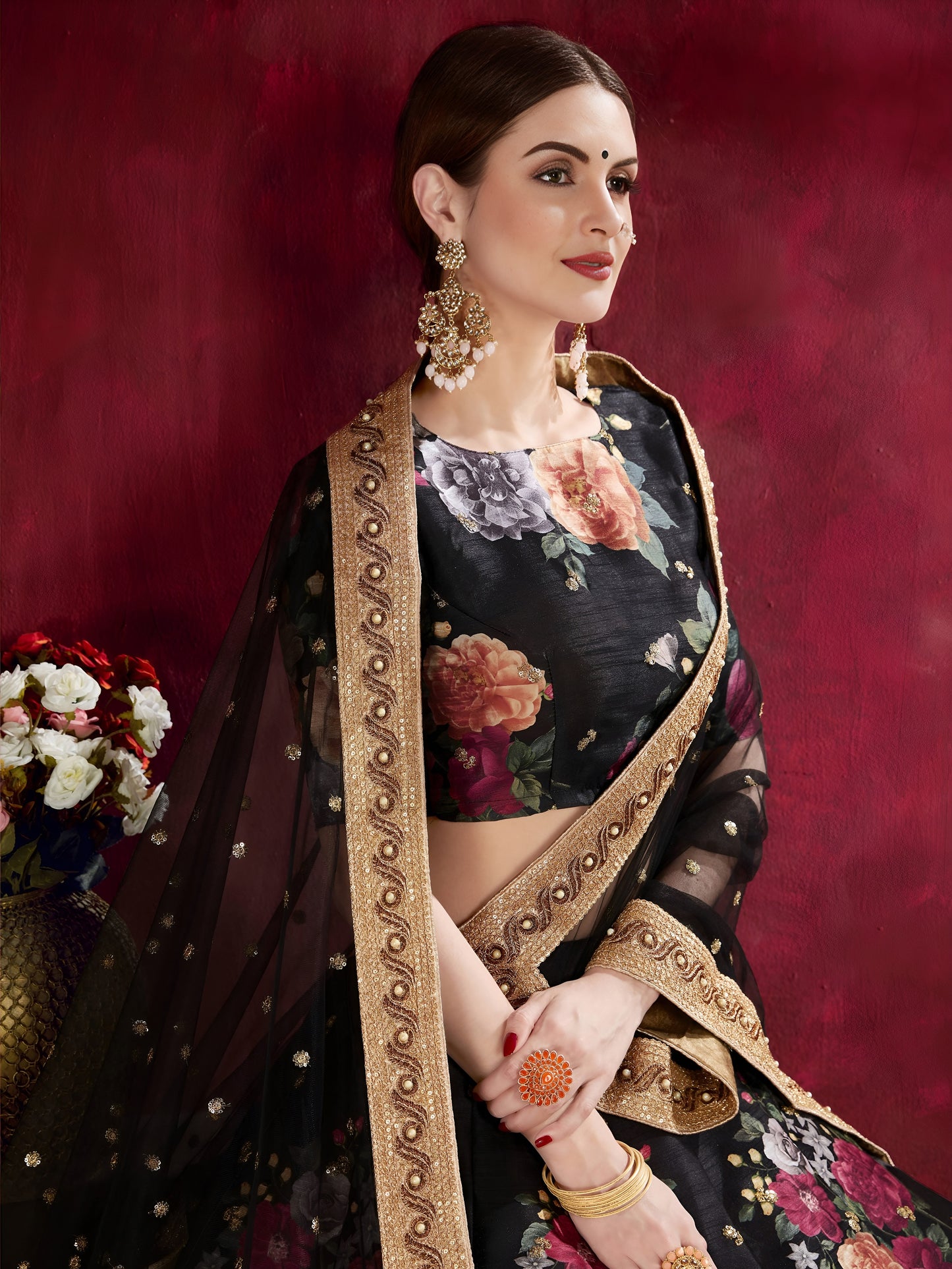 Midnight Royale Banglori Silk Lehenga Set