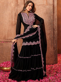 Midnight Black Noor Georgette Suit Set