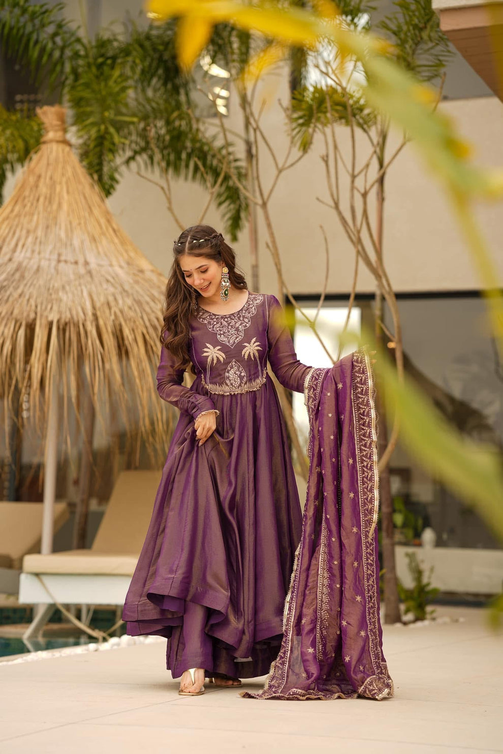 Wine Grace Silk Blend Set