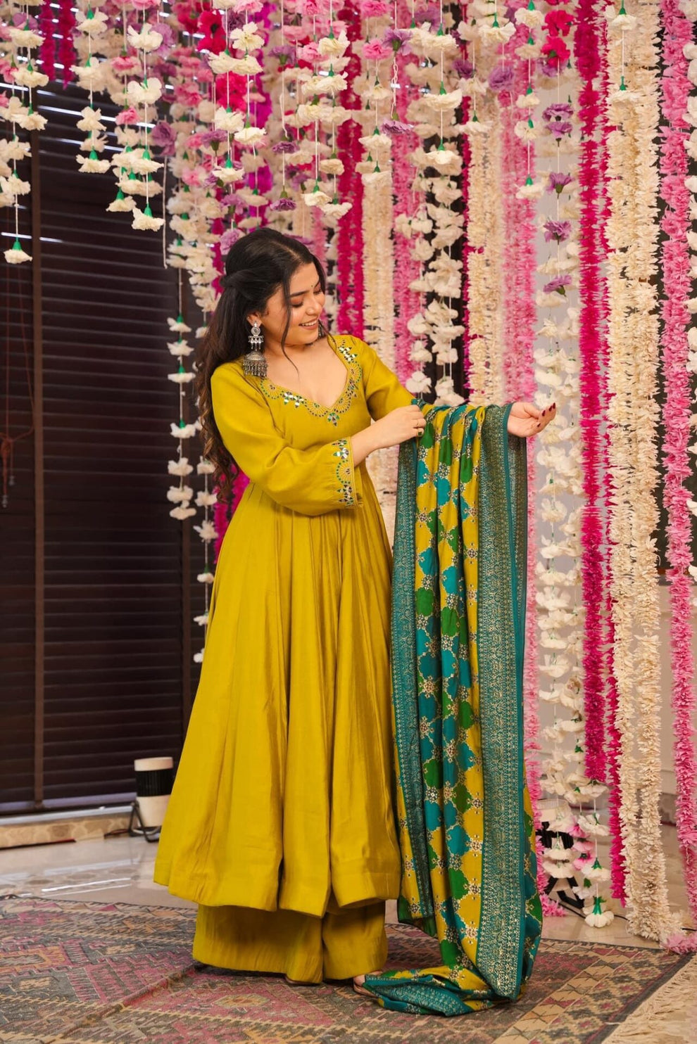 Mustard Yellow Noor Chanderi Suit Set