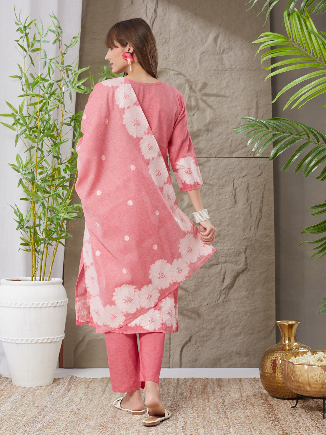 Very Attractive Handloom Cotton Weaving Suit Set