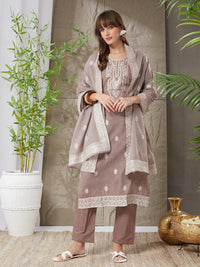 Very Pleasing Handloom Cotton Weaving Suit Set