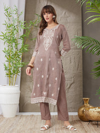 Very Pleasing Handloom Cotton Weaving Suit Set