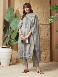 Trendy Ethnic Handloom Cotton Weaving Suit Set