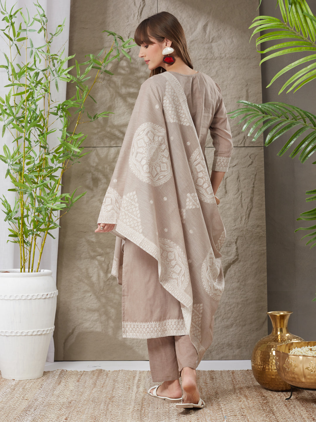 Very Prepossessing Handloom Cotton Weaving Suit Set