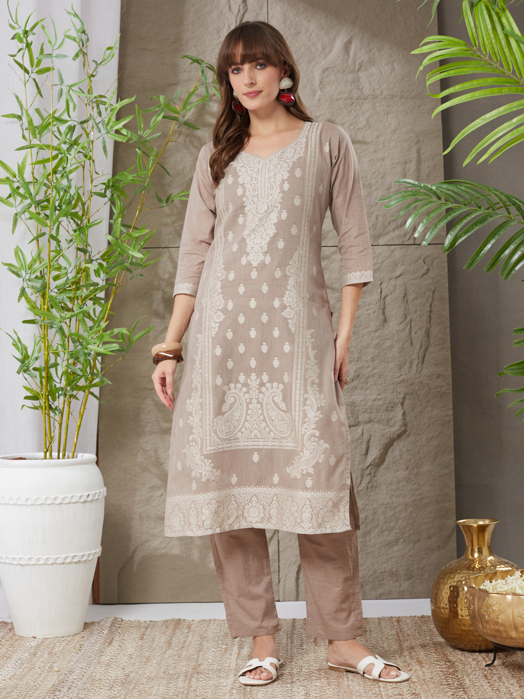 Very Lovely Handloom Cotton Weaving Suit Set