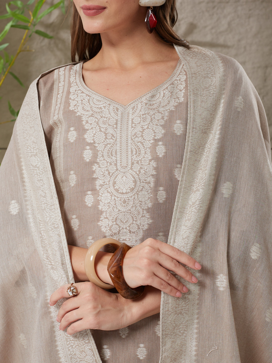 Very Lovely Handloom Cotton Weaving Suit Set