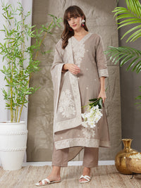 Very Delightful Handloom Cotton Weaving Suit Set