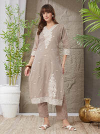 Very Delightful Handloom Cotton Weaving Suit Set