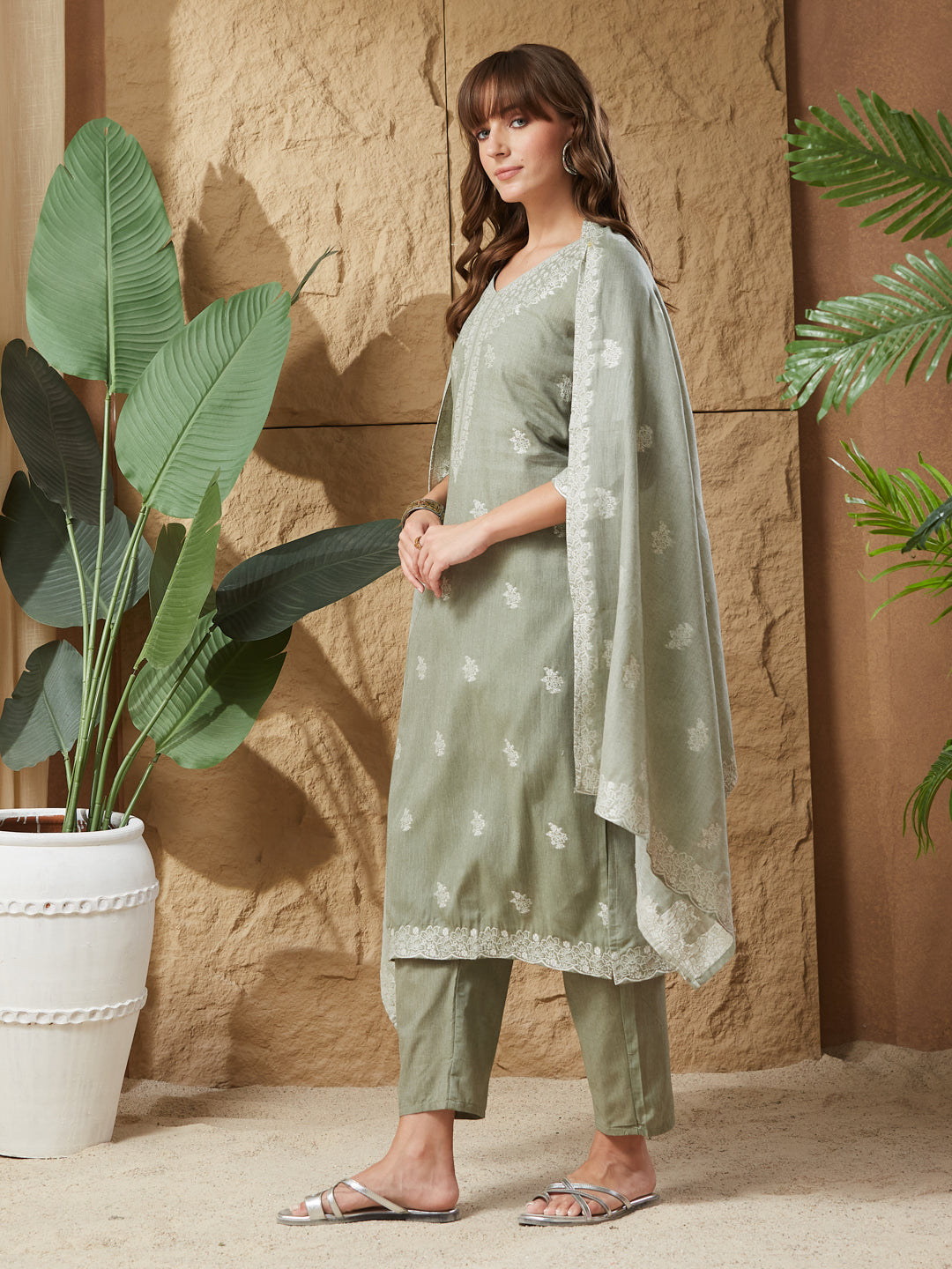 Most Trending Pestal Handloom Cotton Weaving Suit Set