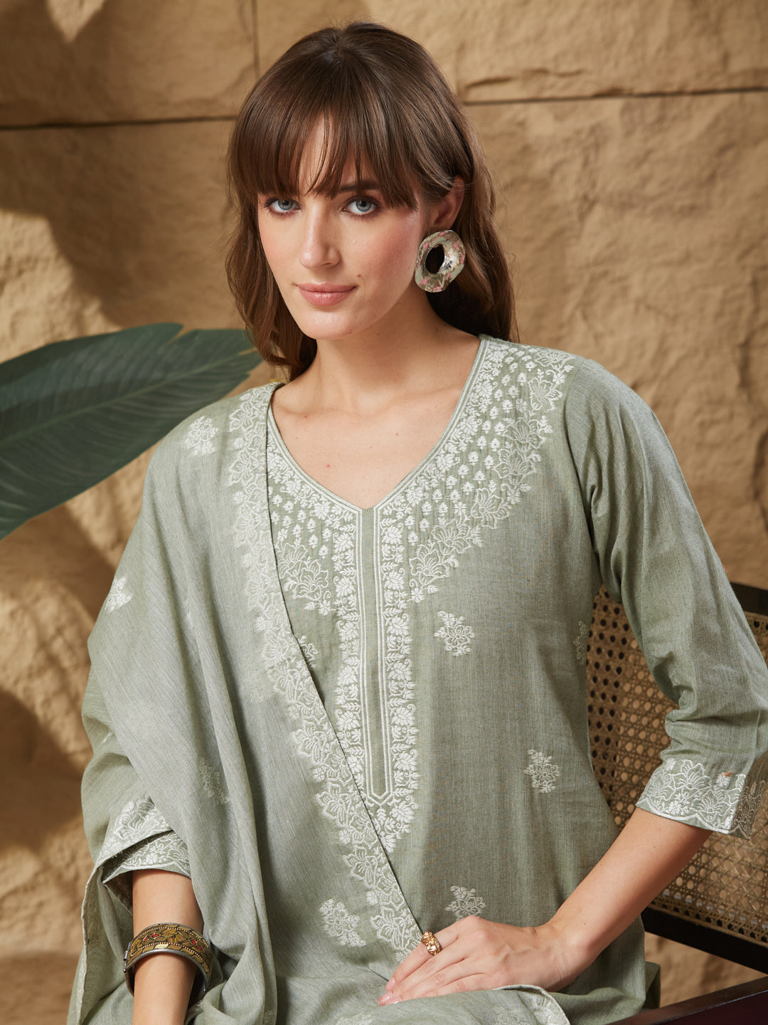 Most Trending Pestal Handloom Cotton Weaving Suit Set