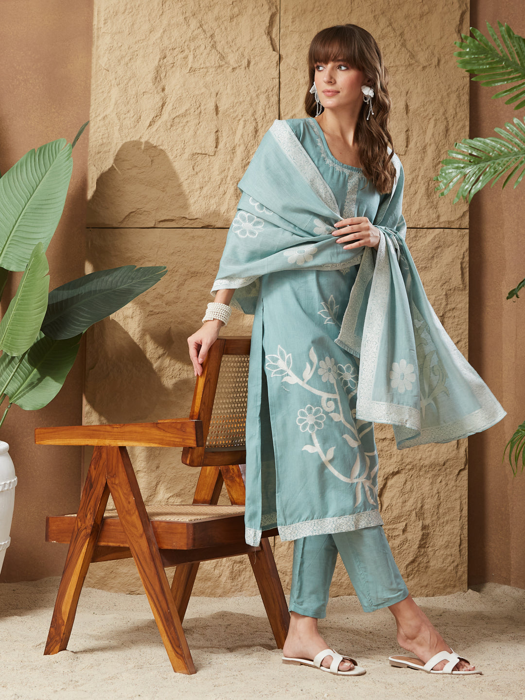 Vintage Handloom Cotton Weaving Suit Set