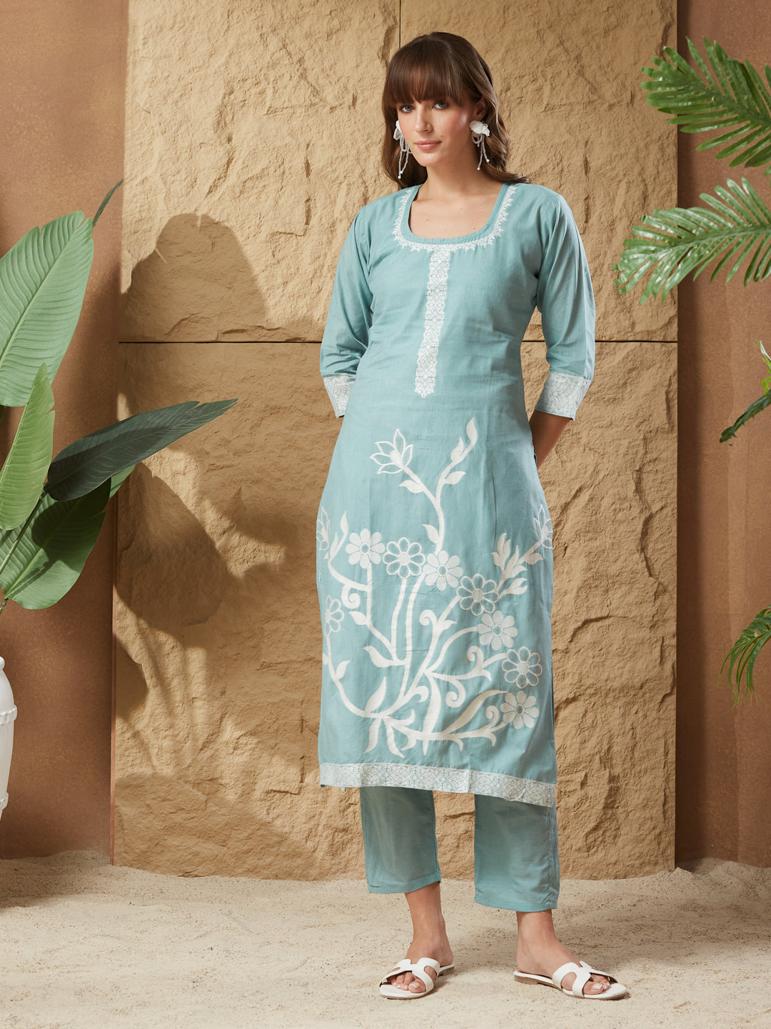 Vintage Handloom Cotton Weaving Suit Set