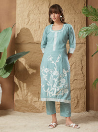 Vintage Handloom Cotton Weaving Suit Set