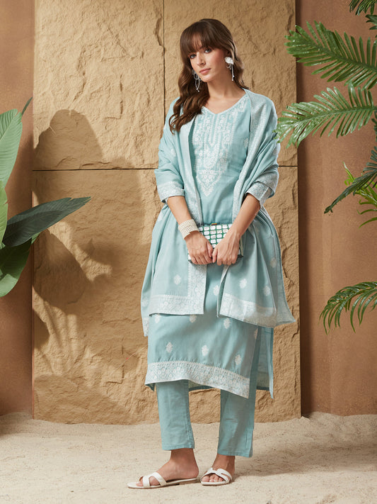 Vintage Handloom Cotton Weaving Suit Set