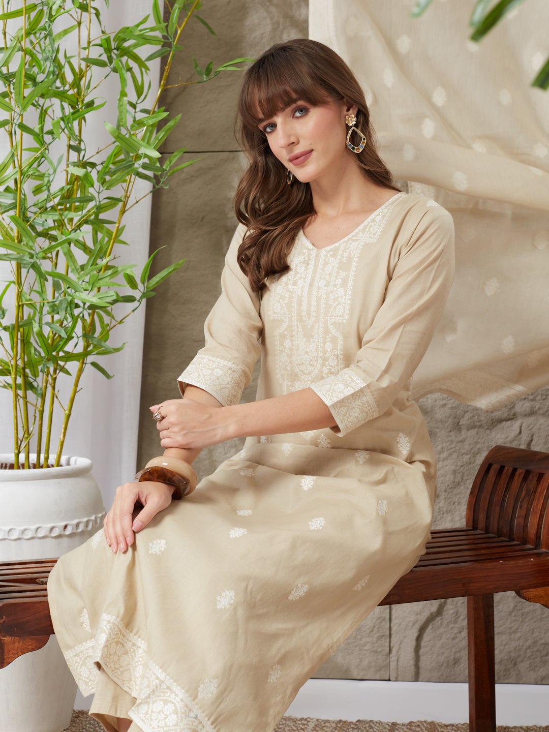 Very Glamorous Handloom Cotton Weaving Suit Set