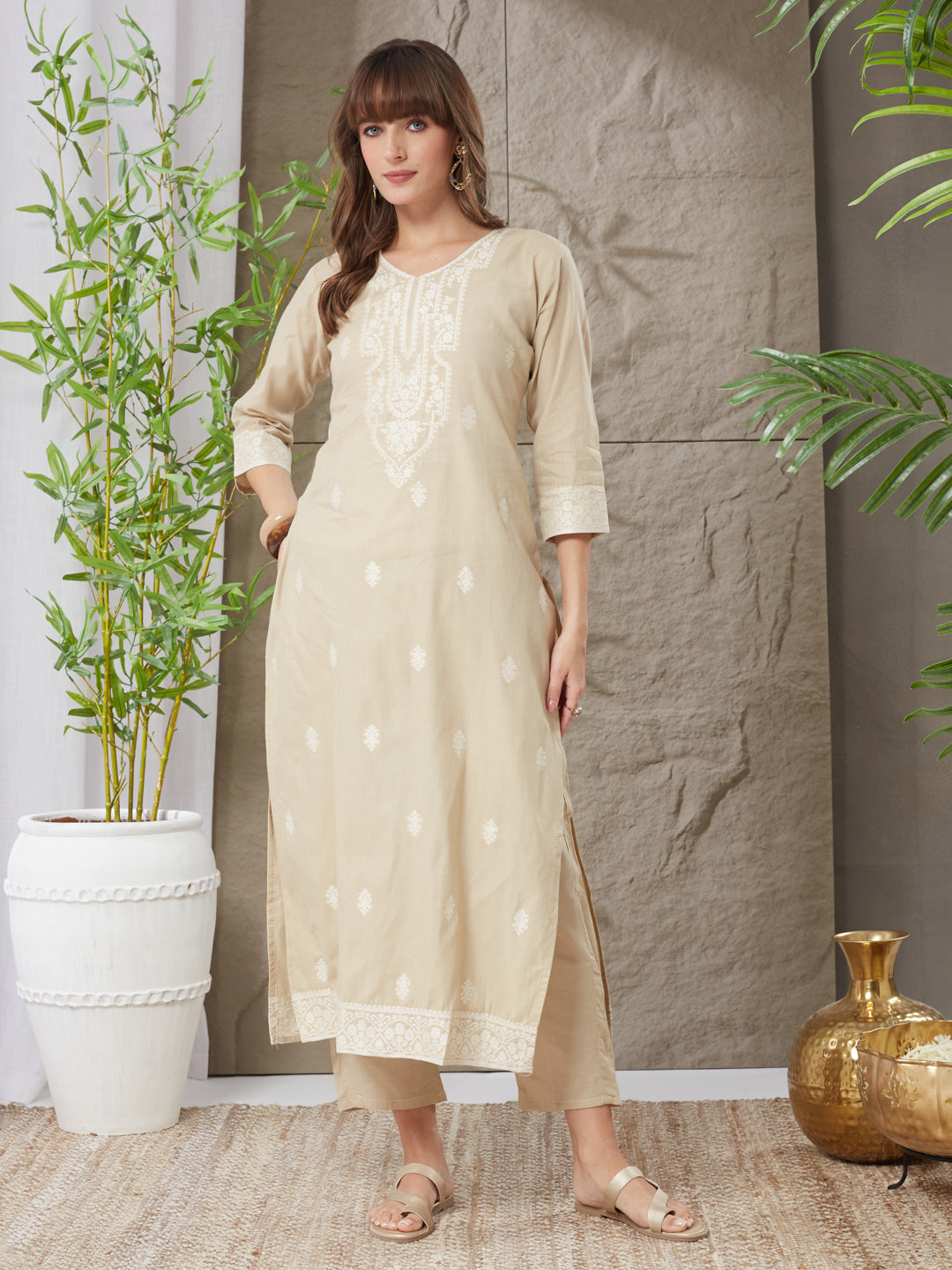 Very Glamorous Handloom Cotton Weaving Suit Set