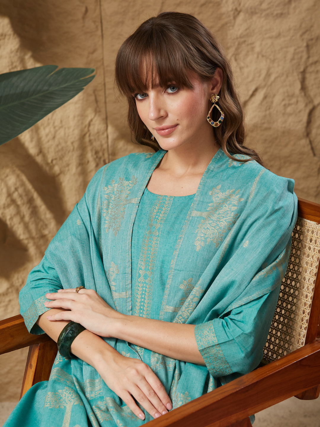 Very Stylist Handloom Cotton Weaving Suit Set