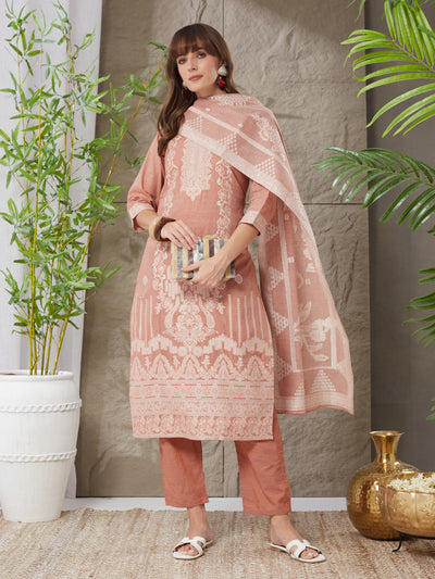 Attractive Handloom Cotton Weaving Suit Set
