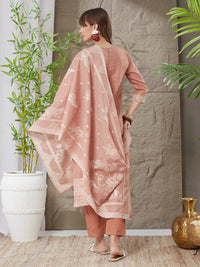 Attractive Handloom Cotton Weaving Suit Set