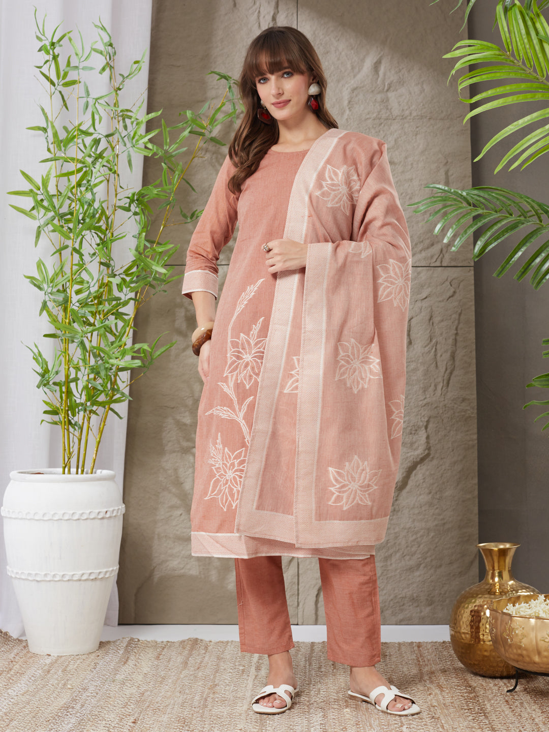 Good-Looking  Handloom Cotton Weaving Suit Set