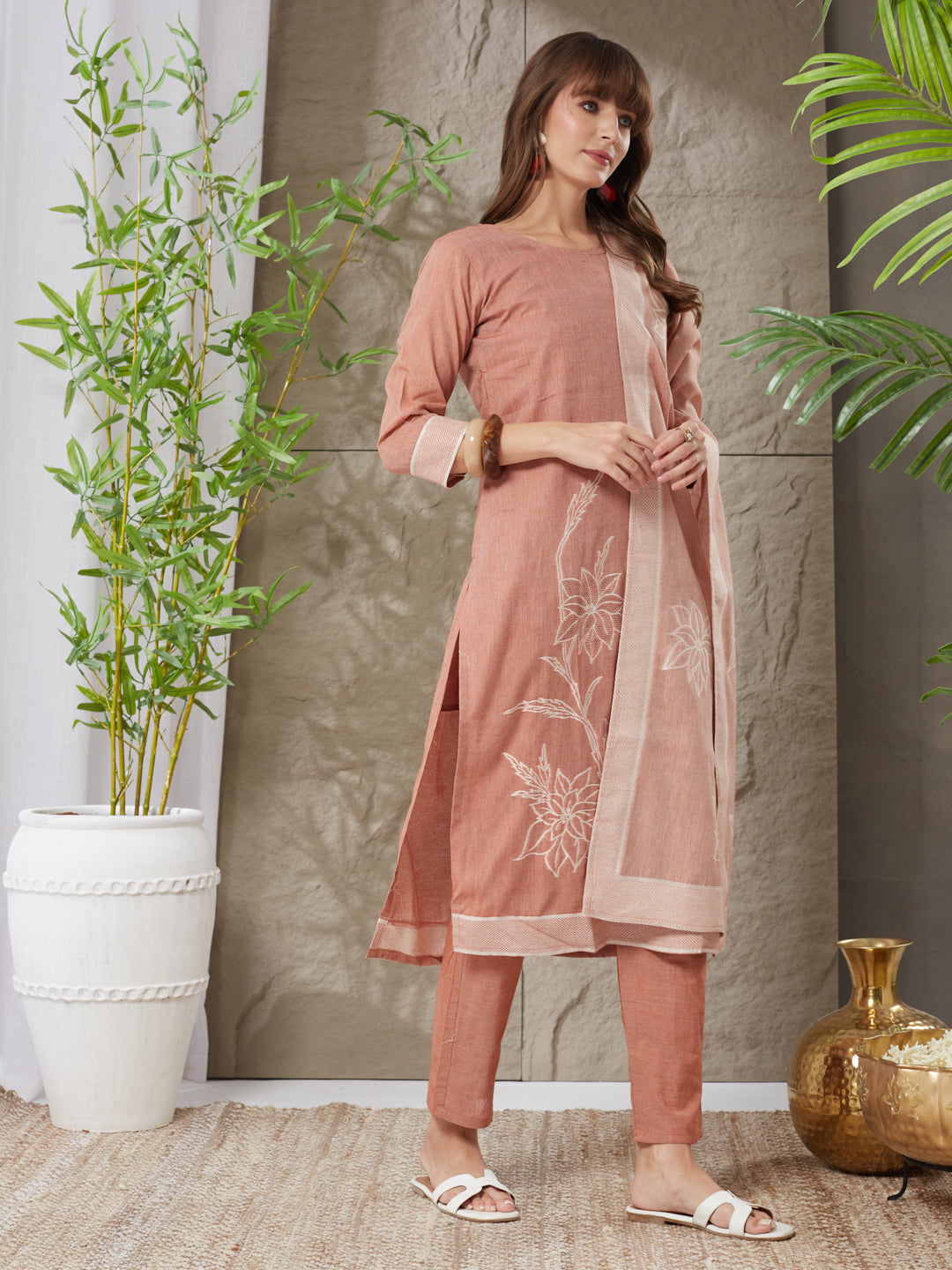 Good-Looking  Handloom Cotton Weaving Suit Set