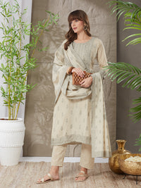 Pleasing Handloom Cotton Weaving Suit Set