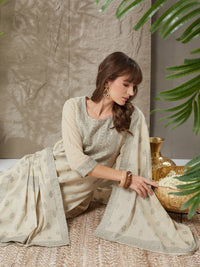 Pleasing Handloom Cotton Weaving Suit Set