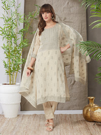 Pleasing Handloom Cotton Weaving Suit Set