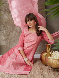 Charming  Handloom Cotton Weaving Suit Set