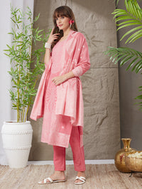 Charming  Handloom Cotton Weaving Suit Set
