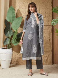 Trending Ethnic Handloom Cotton Weaving Suit Set