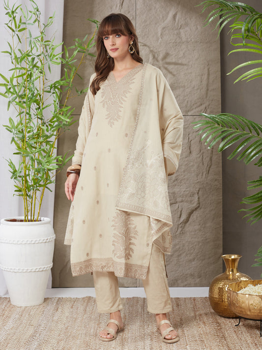 Delightful Handloom Cotton Weaving Suit Set