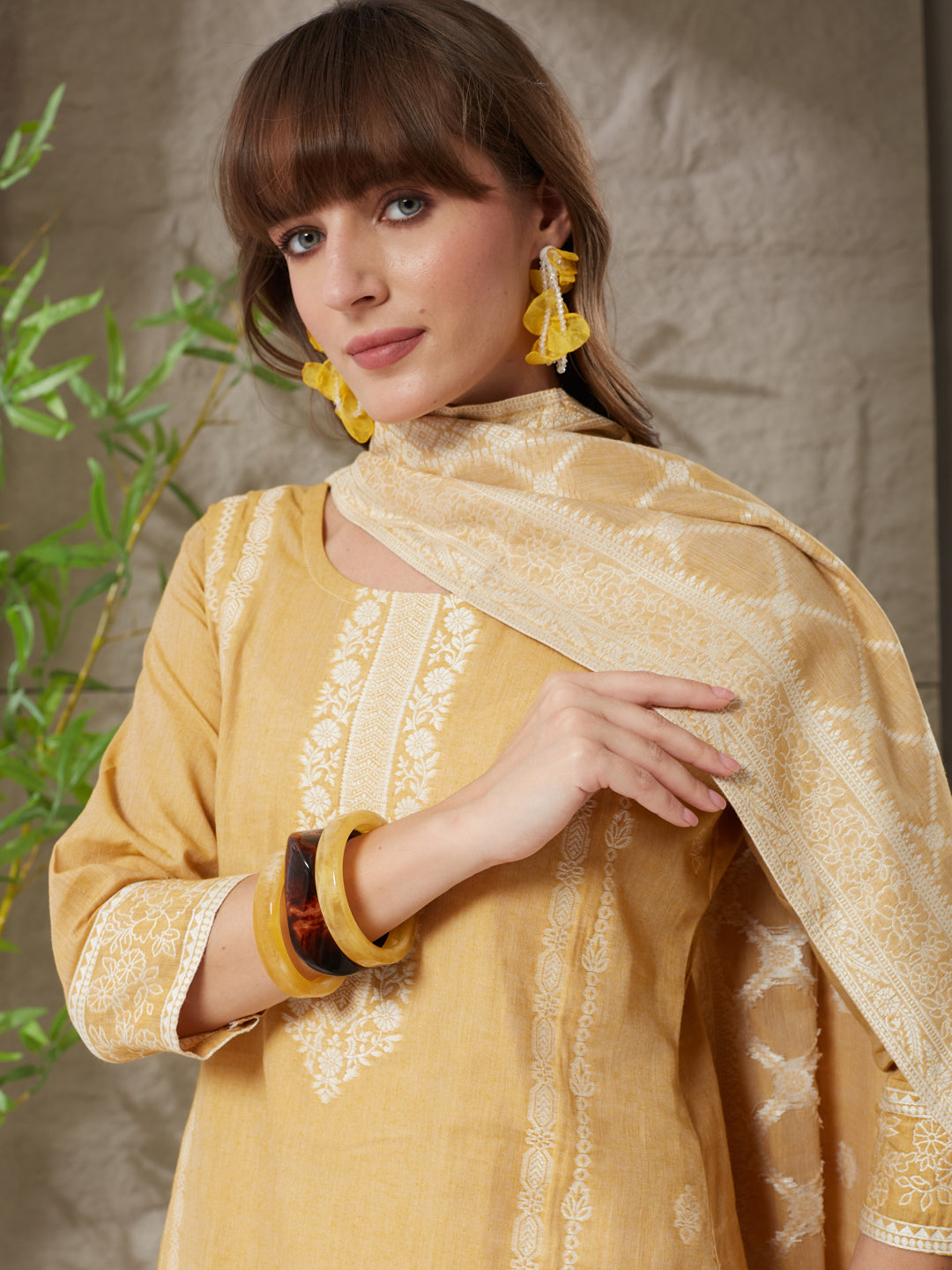 Very Charming Handloom Cotton Weaving Suit Set