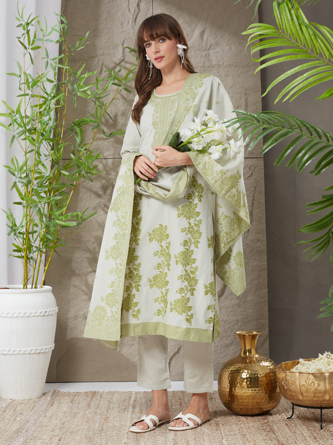 Very Pretty Handloom Cotton Weaving Suit Set