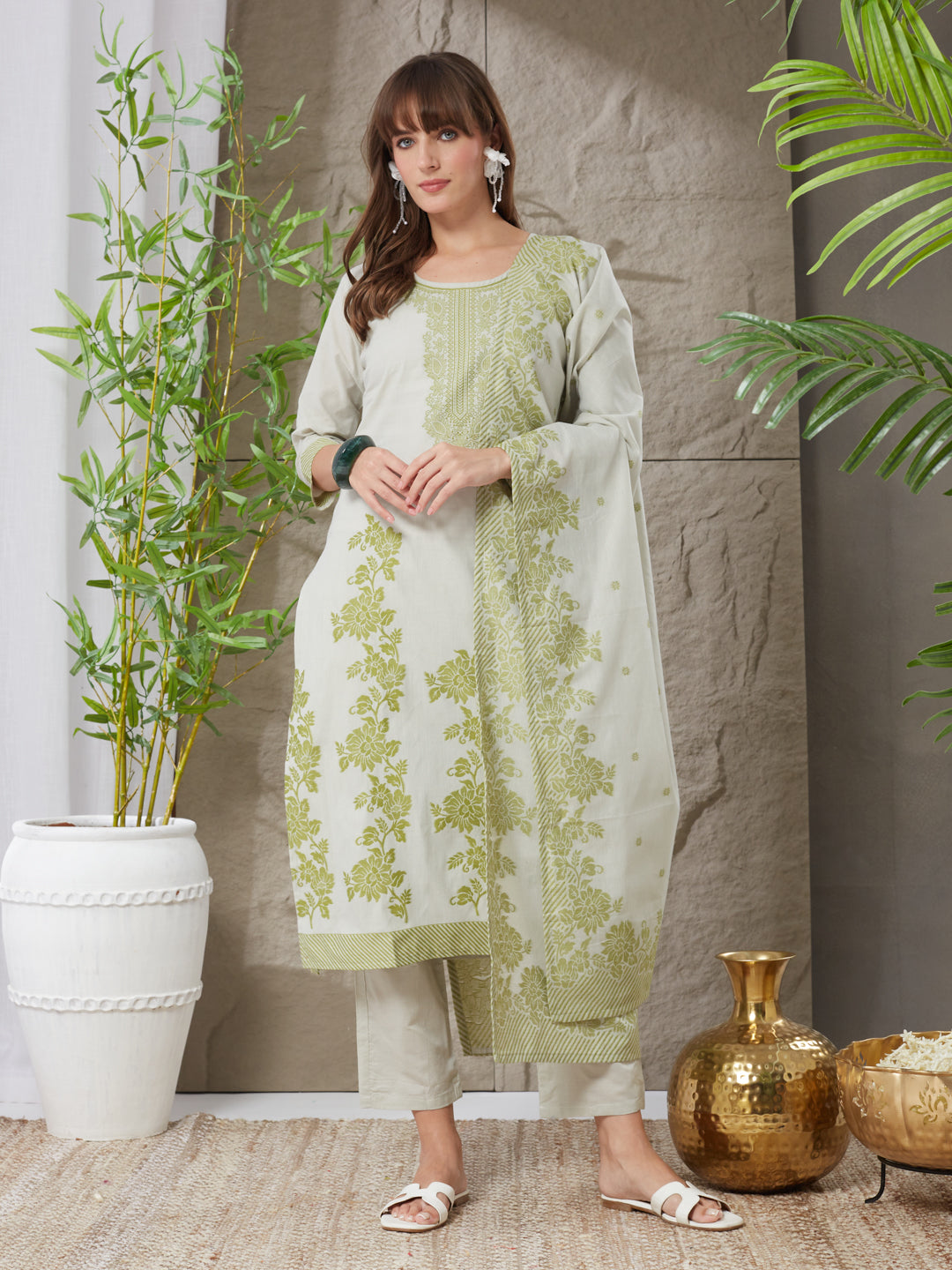 Very Pretty Handloom Cotton Weaving Suit Set