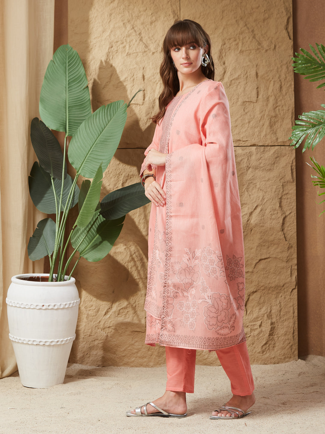 Vintage Handloom Cotton Weaving Suit Set