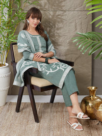 Very Appealing Handloom Cotton Weaving Suit Set