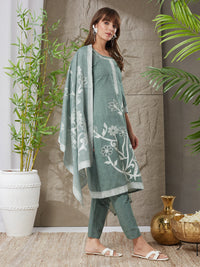 Very Appealing Handloom Cotton Weaving Suit Set