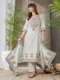 Very Engaging Handloom Cotton Weaving Suit Set