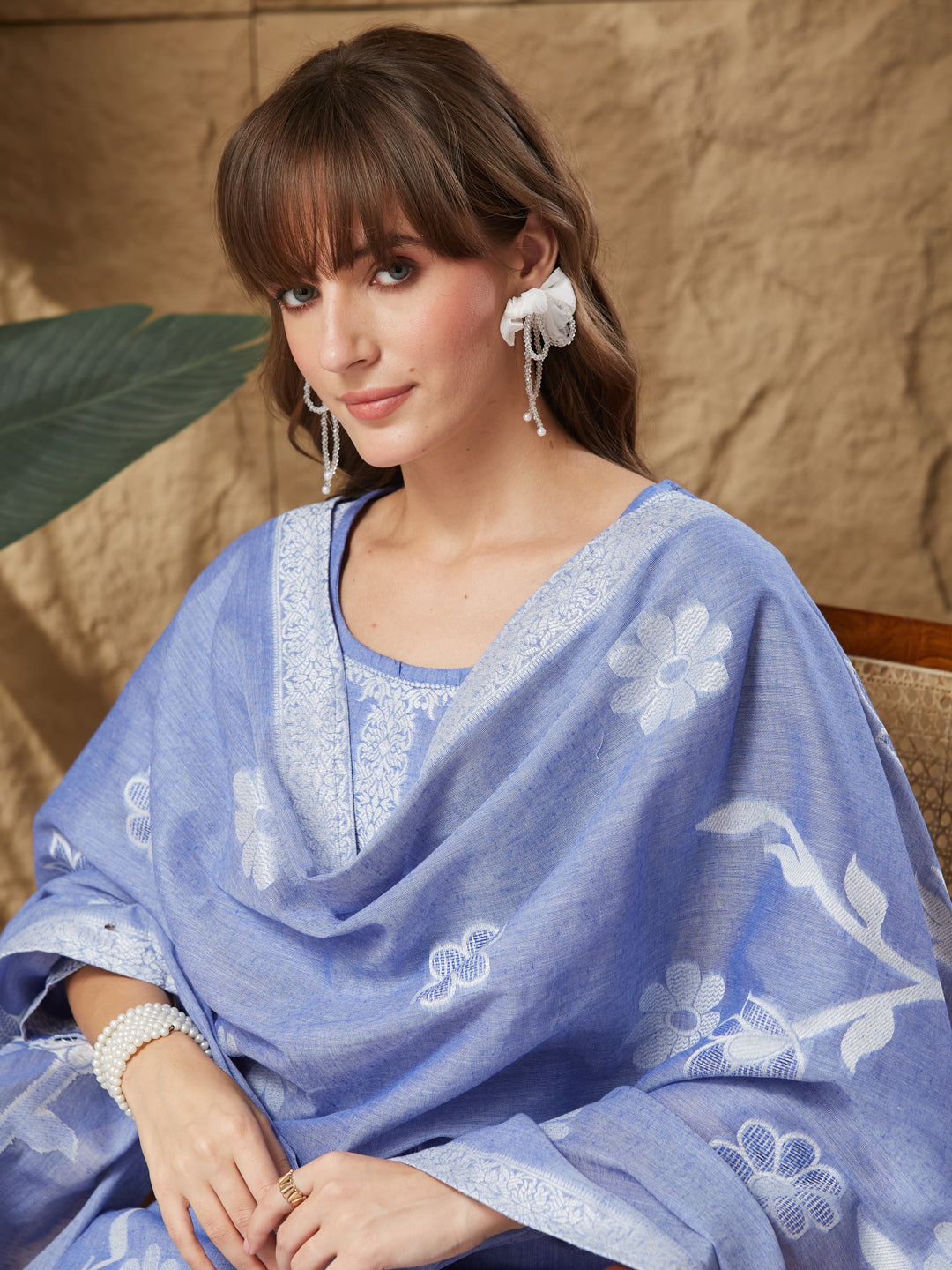 Royal Heritage Handloom Cotton Weaving Suit Set