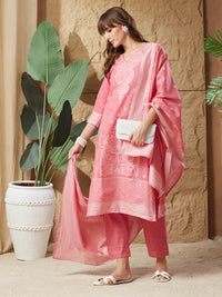 Most Stunning Handloom Cotton Weaving Suit Set