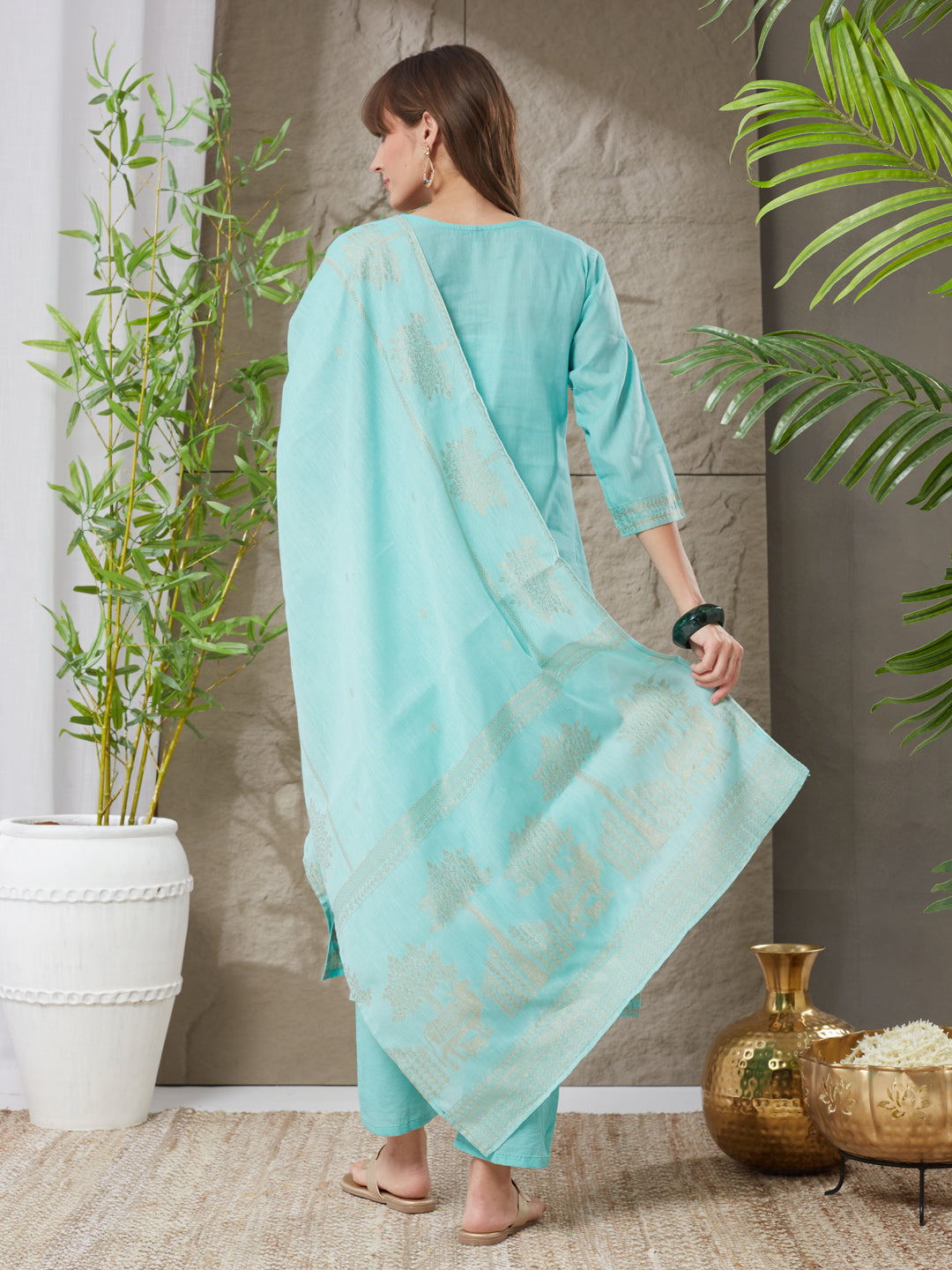 Very Winsome Handloom Cotton Weaving Suit Set