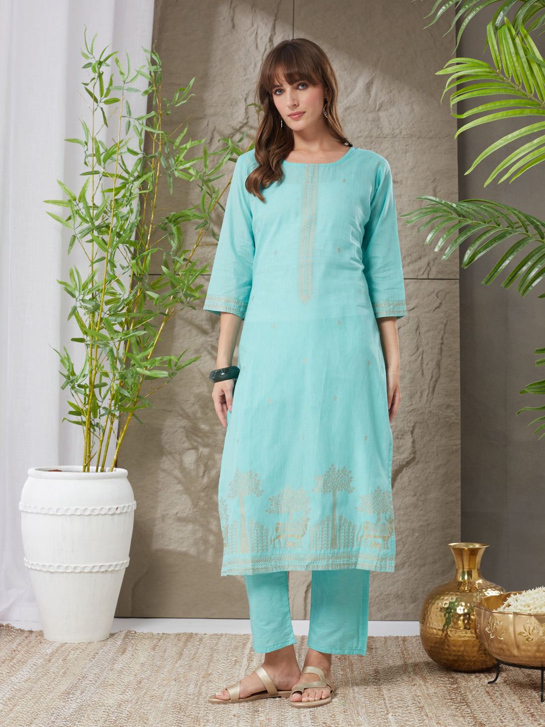 Very Winsome Handloom Cotton Weaving Suit Set
