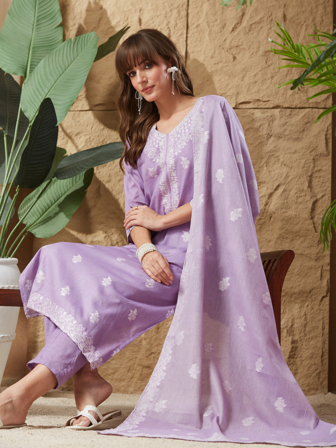 Most Stunning Handloom Cotton Weaving Suit Set