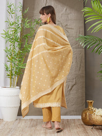 Very Stunning Handloom Cotton Weaving Suit Set
