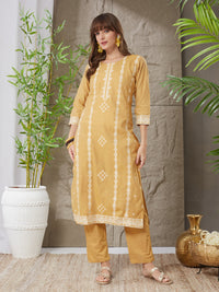 Very Stunning Handloom Cotton Weaving Suit Set