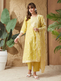 Summer Lemon Handloom Cotton Weaving Suit Set