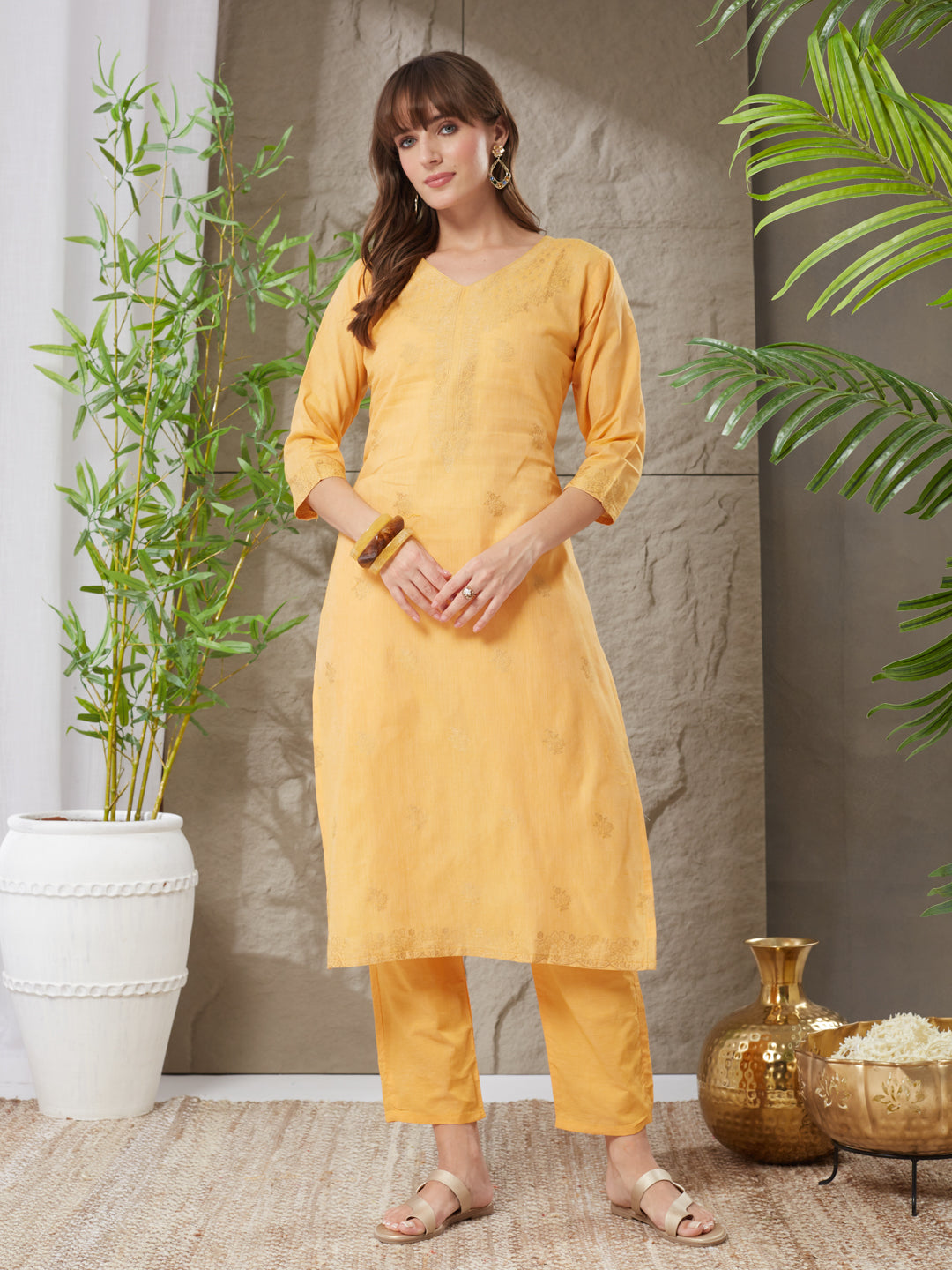 Very Graceful Handloom Cotton Weaving Suit Set